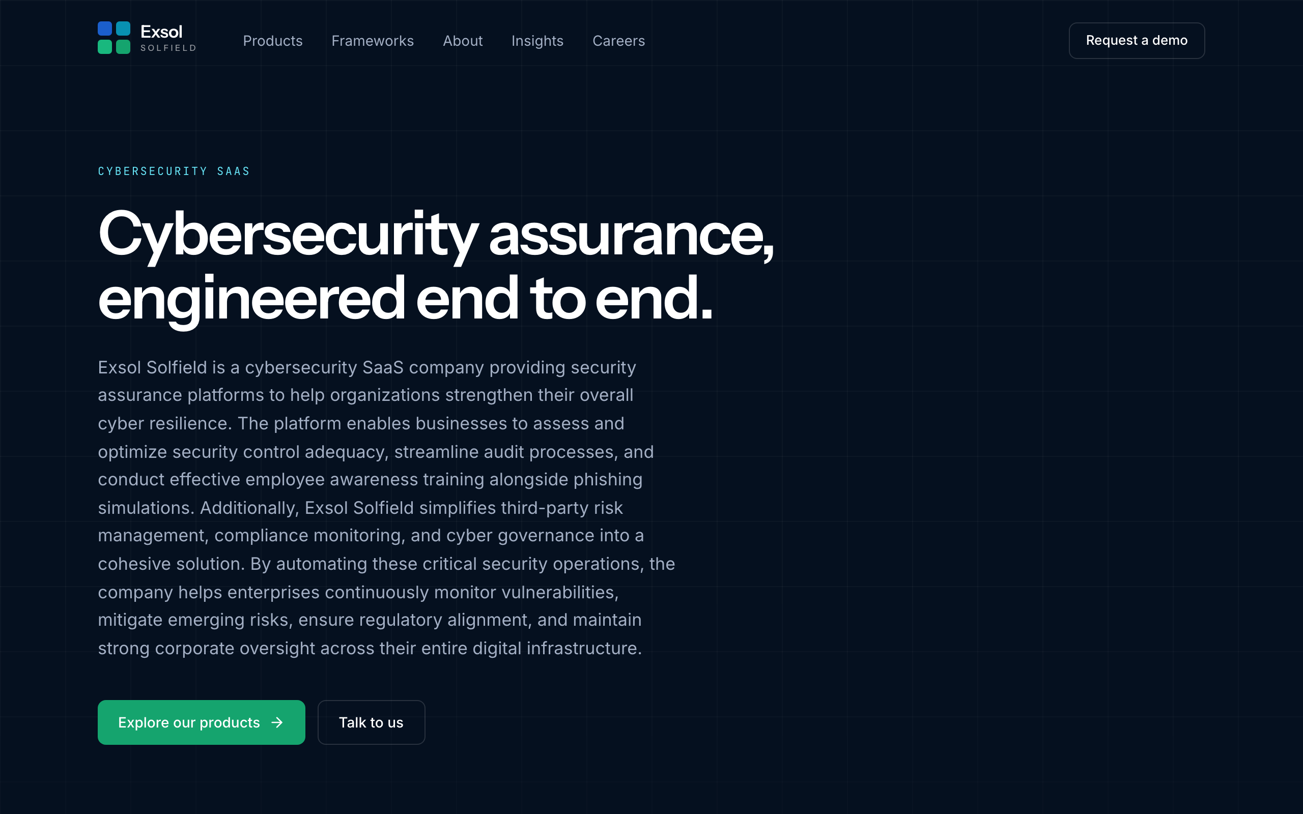 The Exsol Solfield website, published through ZevContent